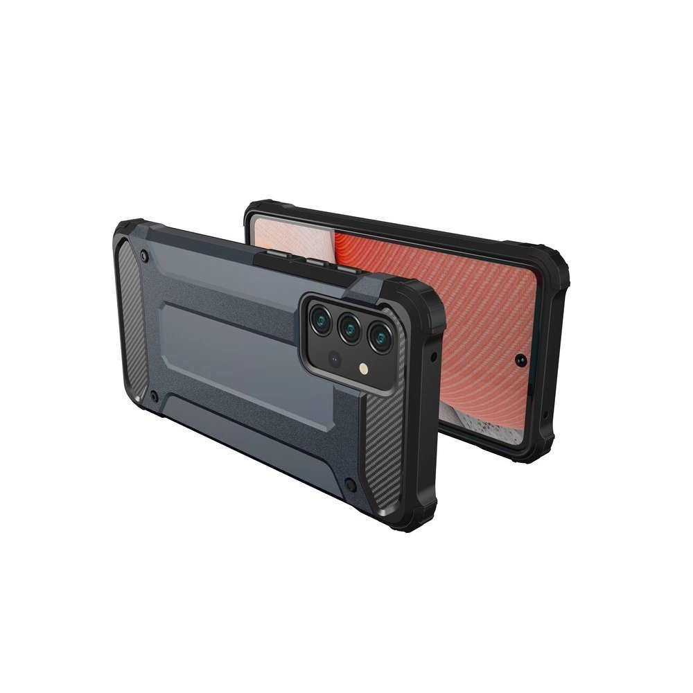 Hybrid Armor Case Tough Rugged Cover for Samsung Galaxy A72 4G silvereng