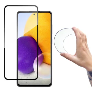 Wozinsky Full Cover Flexi Nano Glass Hybrid Screen Protector with frame for Samsung Galaxy A72 4G blackeng