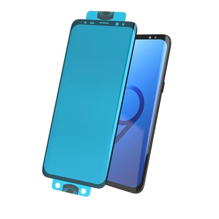 3D Edge Nano Flexi Glass Hybrid Full Screen Protector with frame for Samsung Galaxy S21 Ultra 5G transparenteng