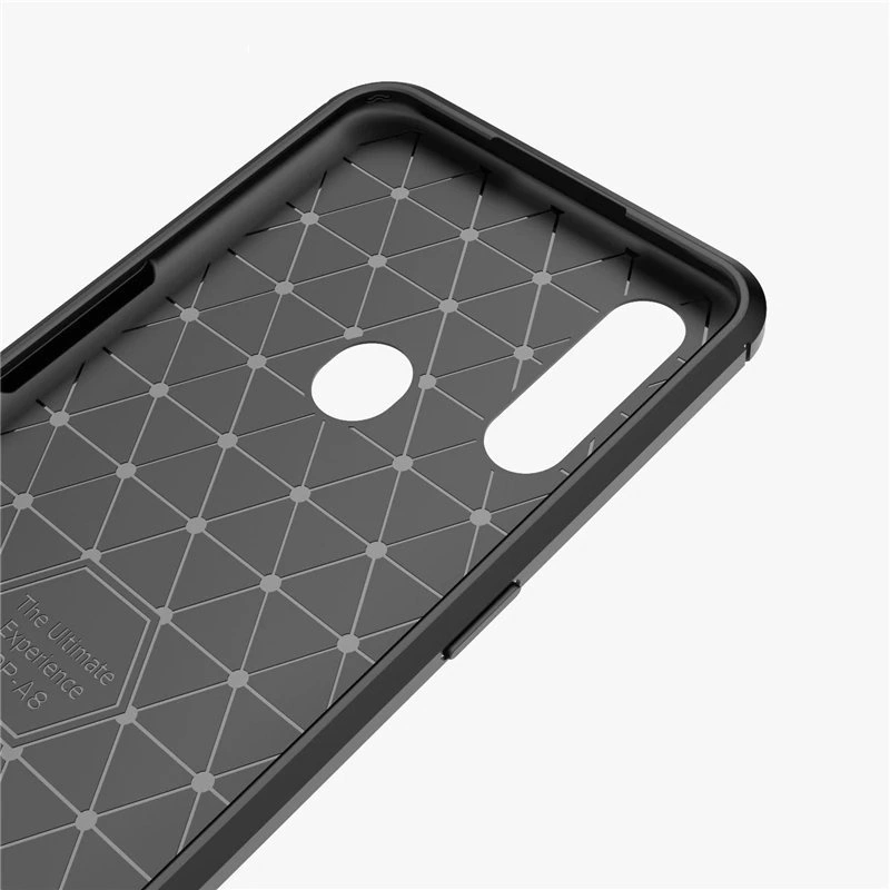 Carbon Case Flexible Cover TPU Case for Oppo A31 blackeng