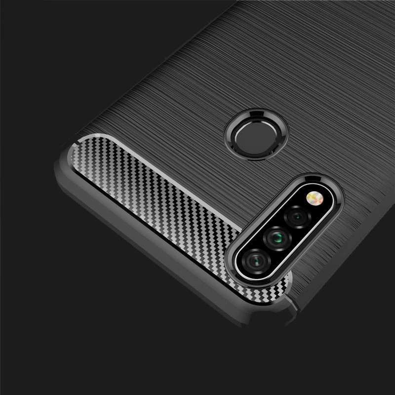 Carbon Case Flexible Cover TPU Case for Oppo A31 blackeng