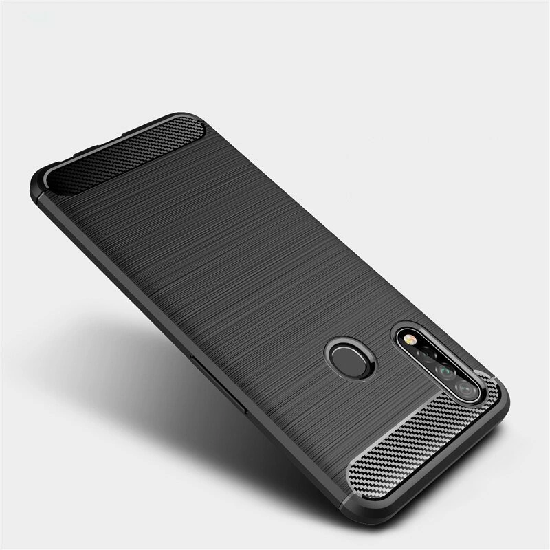 Carbon Case Flexible Cover TPU Case for Oppo A31 blackeng