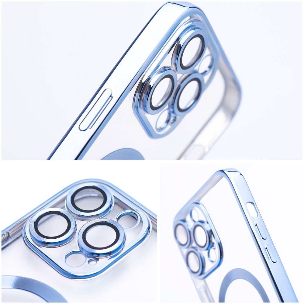 ELECTRO MAG COVER case compatible with MagSafe for IPHONE 17 blue