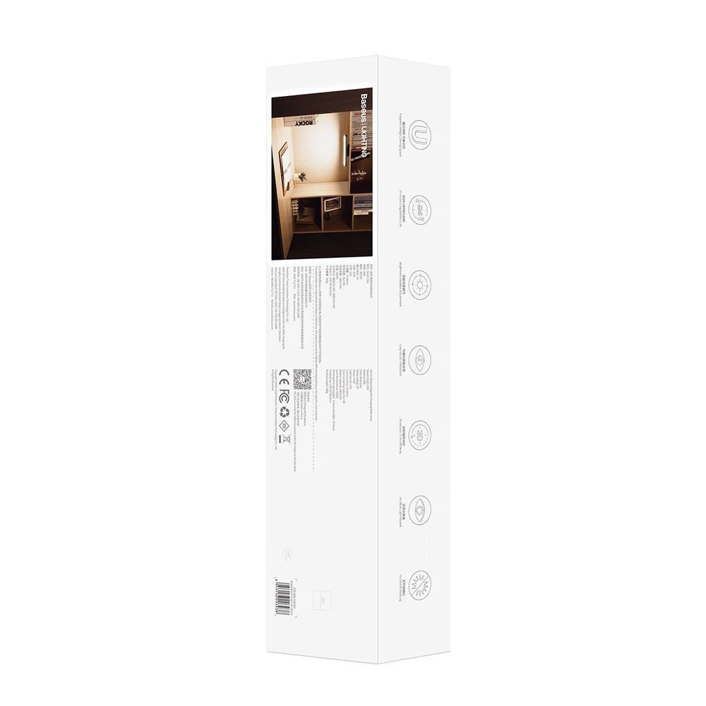 Baseus Magnetic LED Bedside Lamp Under Cabinet Lamp for Home Kitchen Room Gray (DGXC-C0G)eng