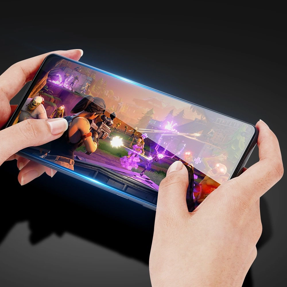 Dux Ducis 10D Tempered Glass 9H Full Screen Tempered Glass with Frame for Samsung S21 + 5G (S21 Plus 5G) Black (case friendly)eng
