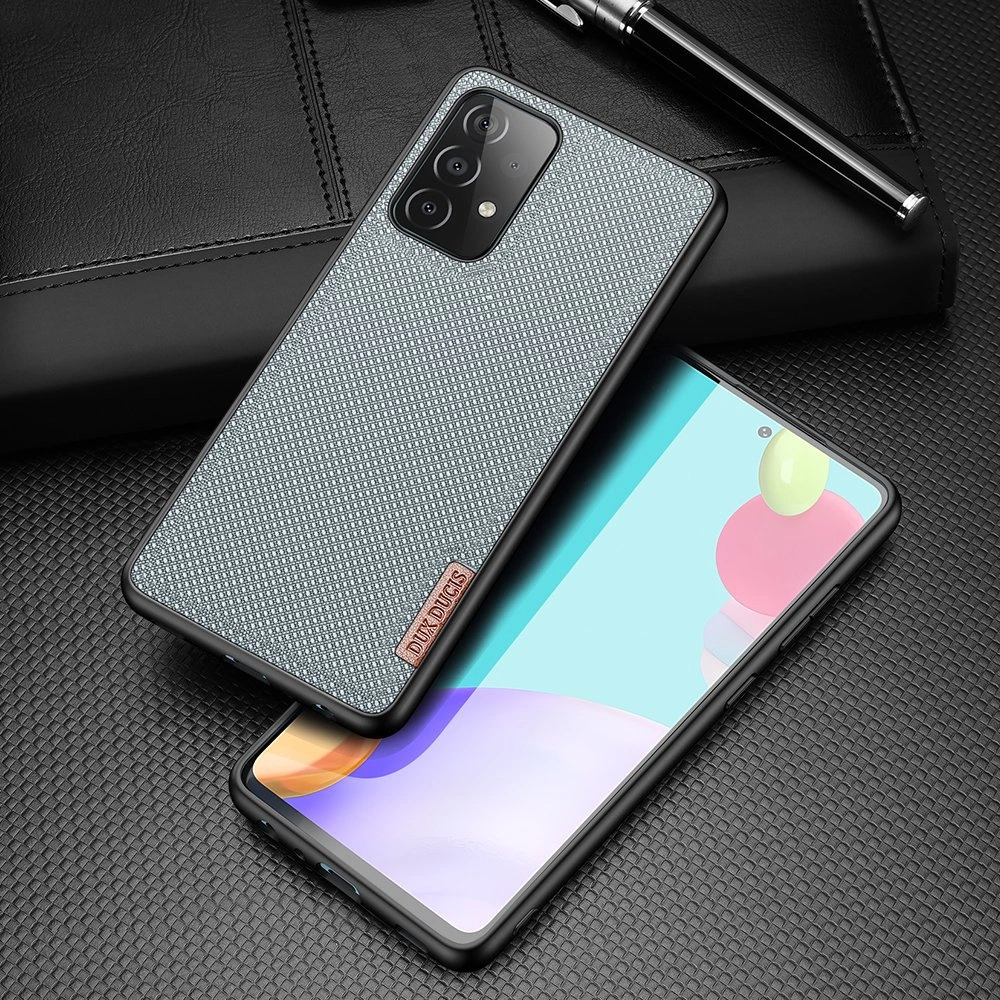Dux Ducis Fino case covered with nylon material for Samsung Galaxy A72 4G grayeng