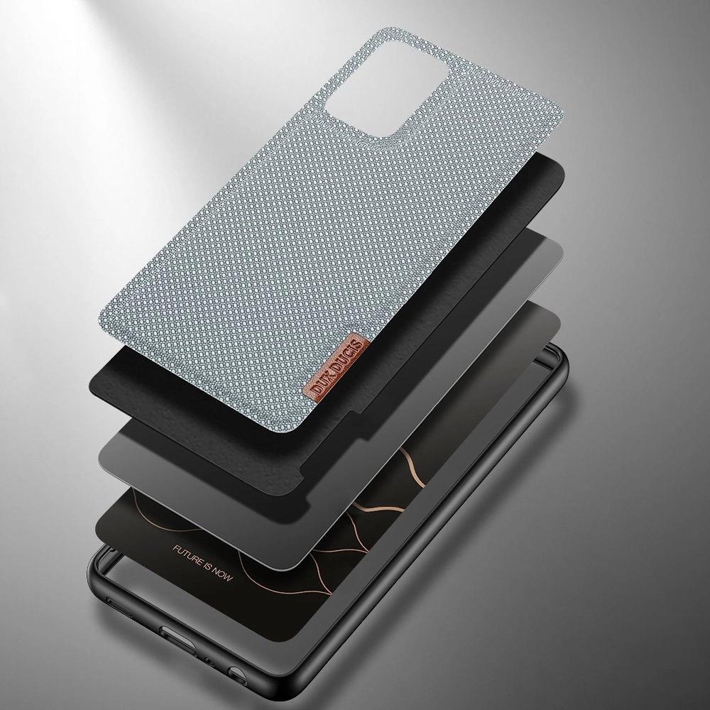 Dux Ducis Fino case covered with nylon material for Samsung Galaxy A72 4G grayeng