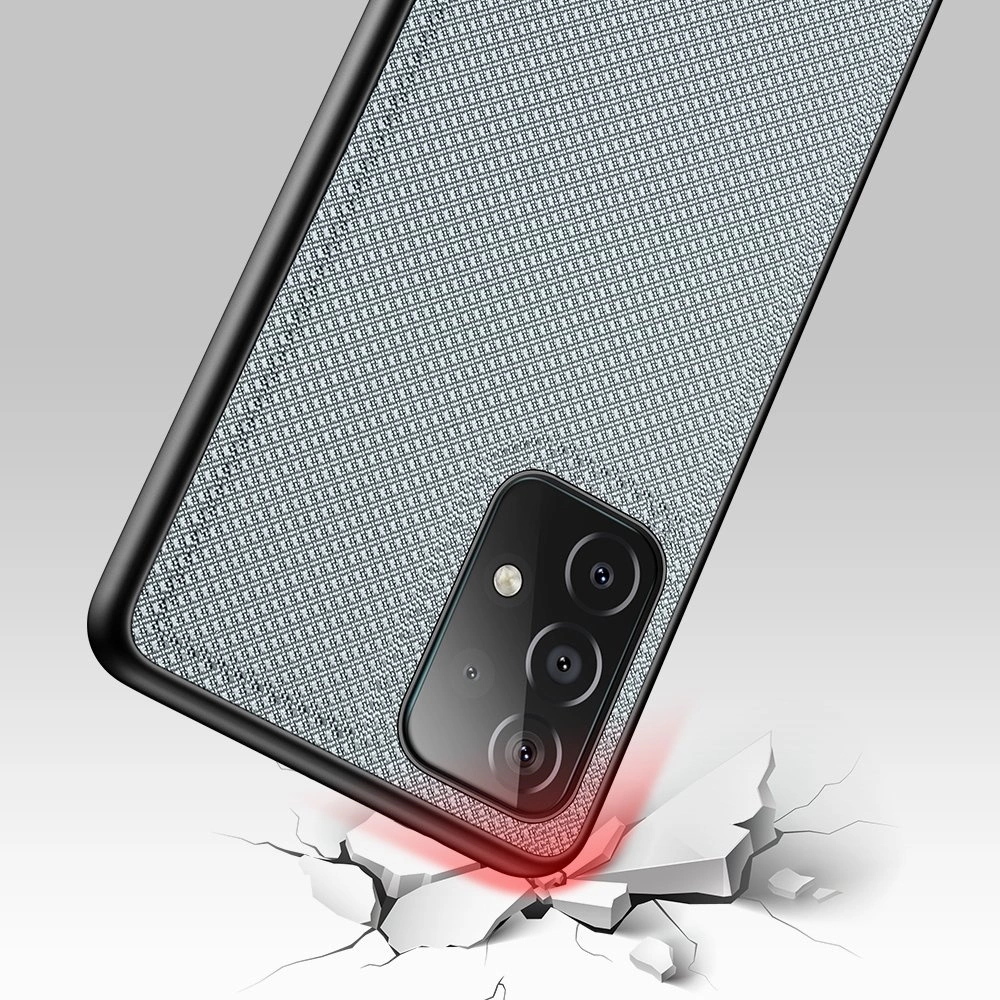 Dux Ducis Fino case covered with nylon material for Samsung Galaxy A72 4G grayeng
