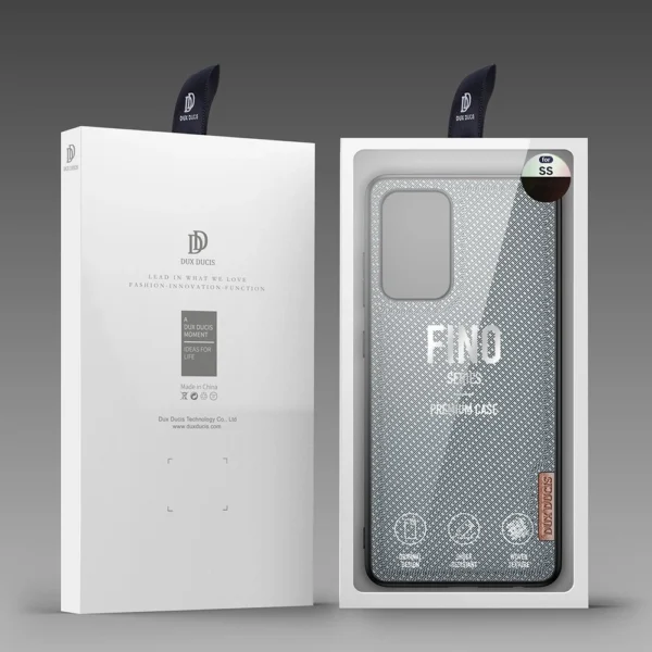 Dux Ducis Fino case covered with nylon material for Samsung Galaxy A72 4G grayeng