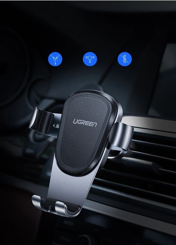 [ON RETURN] Ugreen gravity car holder for air supply ventilation grille silver (40907)eng
