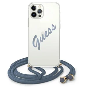 Guess GUHCP12LCRTVSBL iPhone 12 Pro Max 6.7" blue/blue hardcase Script Vintageeng