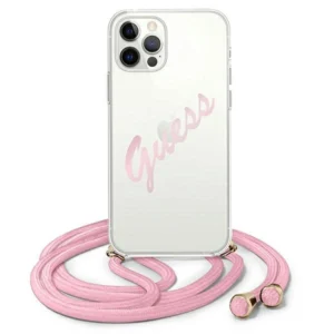 Guess Script Vintage iPhone 12 Pro Max 6.7" Case - Pinkeng