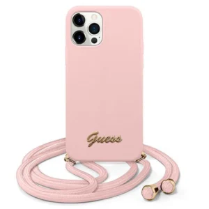 Guess GUHCP12LLSCLMMGLP iPhone 12 Pro Max 6.7" pink/pink hardcase Metal Logo Cordeng