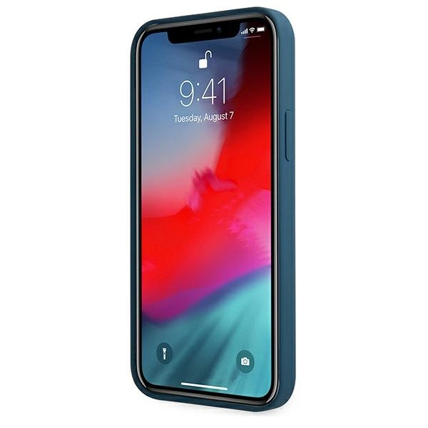 Guess GUHCP12LLSLMGBL iPhone 12 Pro Max 6.7" blue/blue hardcase Metal Logo Scripteng