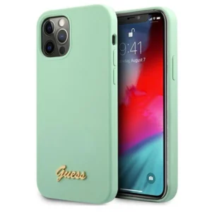 Guess Metal Logo Script Case for iPhone 12 Pro Max 6.7" - Greeneng