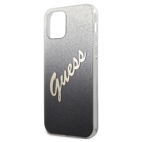 Guess GUHCP12LPCUGLSBK iPhone 12 Pro Max 6.7" black/black hardcase Glitter Gradient Scripteng