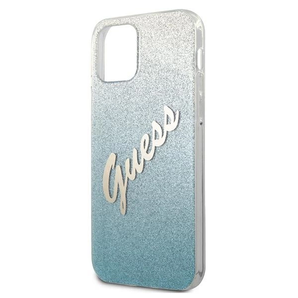 Guess GUHCP12LPCUGLSBL iPhone 12 Pro Max 6.7" blue/blue hardcase Glitter Gradient Scripteng