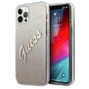 Guess GUHCP12LPCUGLSGO iPhone 12 Pro Max 6.7" gold/gold hardcase Glitter Gradient Scripteng