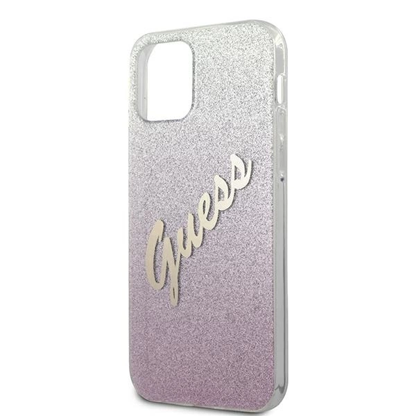 Guess GUHCP12MPCUGLSPI iPhone 12/12 Pro 6.1" pink/pink hardcase Glitter Gradient Scripteng