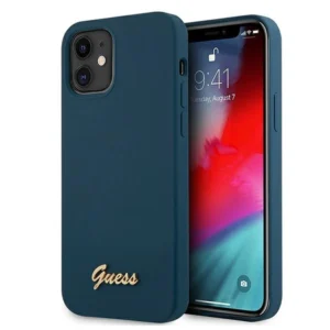 Guess GUHCP12SLSLMGBL iPhone 12 mini 5.4" blue/blue hardcase Metal Logo Scripteng