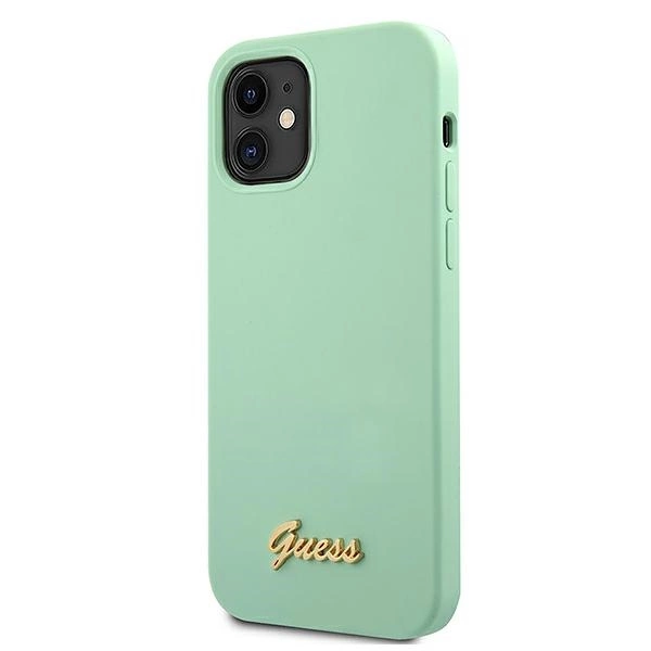 Guess GUHCP12SLSLMGGN iPhone 12 mini 5.4" green/green hardcase Metal Logo Scripteng