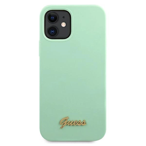 Guess GUHCP12SLSLMGGN iPhone 12 mini 5.4" green/green hardcase Metal Logo Scripteng