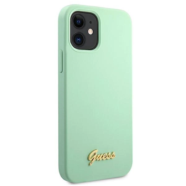 Guess GUHCP12SLSLMGGN iPhone 12 mini 5.4" green/green hardcase Metal Logo Scripteng