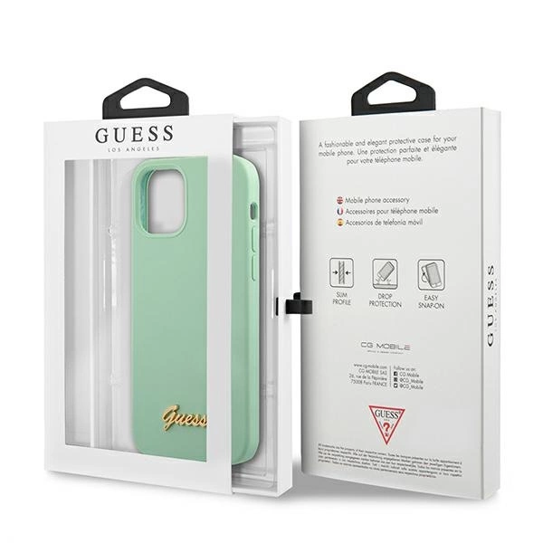 Guess GUHCP12SLSLMGGN iPhone 12 mini 5.4" green/green hardcase Metal Logo Scripteng