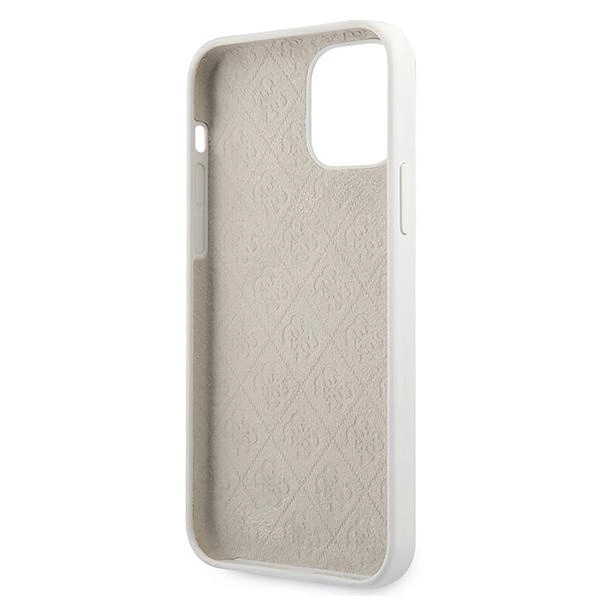 Guess GUHCP12SLSLMGWH iPhone 12 mini 5.4" white/white hardcase Metal Logo Scripteng