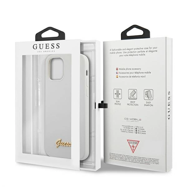Guess GUHCP12SLSLMGWH iPhone 12 mini 5.4" white/white hardcase Metal Logo Scripteng