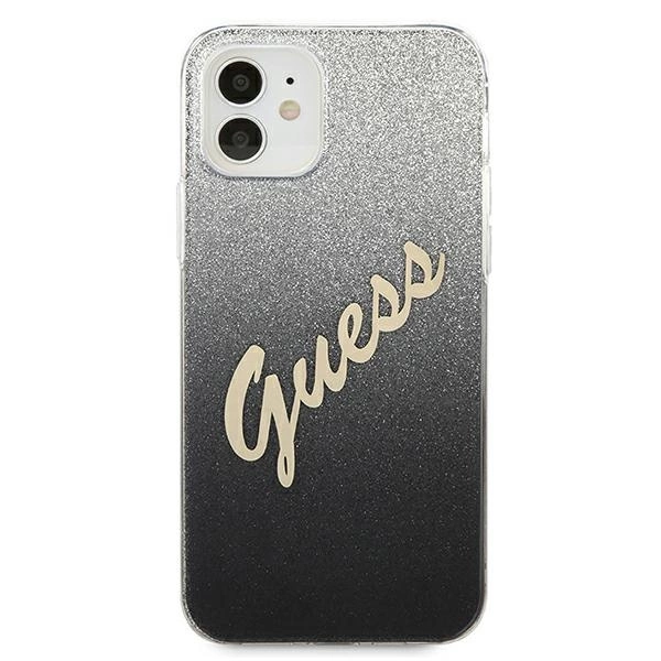 Guess GUHCP12SPCUGLSBK iPhone 12 mini 5.4" black/black hardcase Glitter Gradient Scripteng