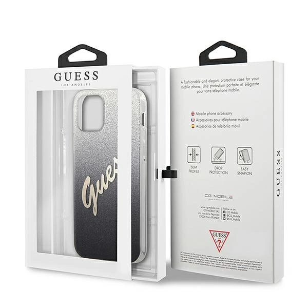 Guess GUHCP12SPCUGLSBK iPhone 12 mini 5.4" black/black hardcase Glitter Gradient Scripteng