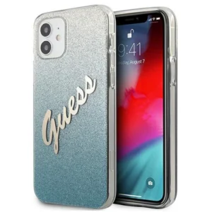 Guess GUHCP12SPCUGLSBL iPhone 12 mini 5.4" blue/blue hardcase Glitter Gradient Scripteng