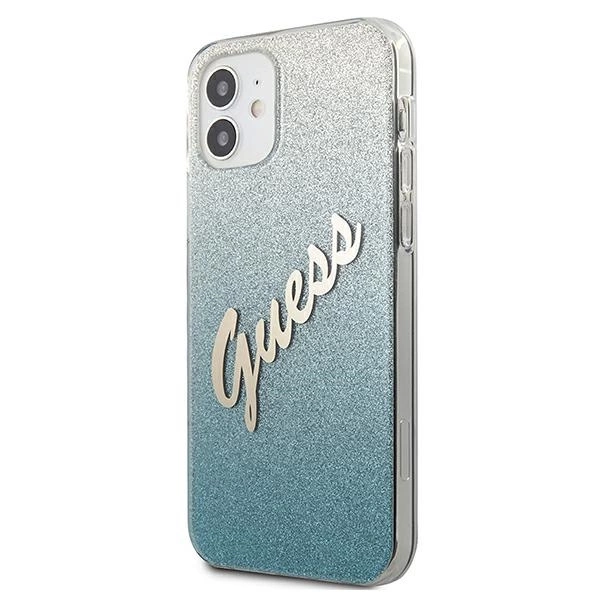 Guess GUHCP12SPCUGLSBL iPhone 12 mini 5.4" blue/blue hardcase Glitter Gradient Scripteng
