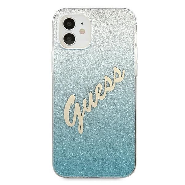 Guess GUHCP12SPCUGLSBL iPhone 12 mini 5.4" blue/blue hardcase Glitter Gradient Scripteng