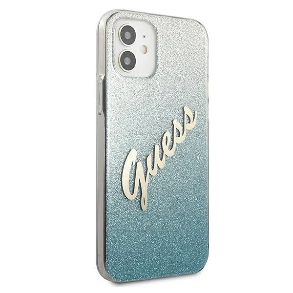 Guess GUHCP12SPCUGLSBL iPhone 12 mini 5.4" blue/blue hardcase Glitter Gradient Scripteng