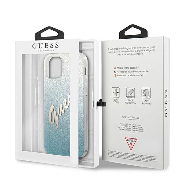 Guess GUHCP12SPCUGLSBL iPhone 12 mini 5.4" blue/blue hardcase Glitter Gradient Scripteng