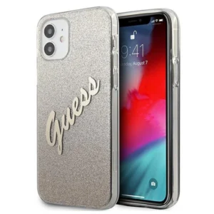 Guess GUHCP12SPCUGLSGO iPhone 12 mini 5.4" gold/gold hardcase Glitter Gradient Scripteng