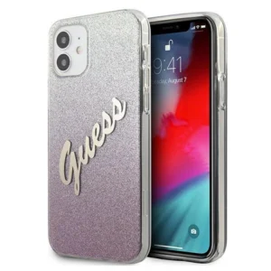 Guess GUHCP12SPCUGLSPI iPhone 12 mini 5.4" pink/pink hardcase Glitter Gradient Scripteng