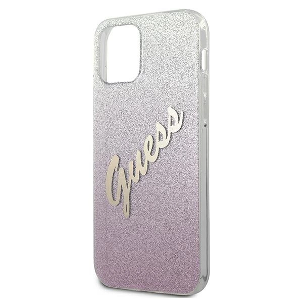 Guess GUHCP12SPCUGLSPI iPhone 12 mini 5.4" pink/pink hardcase Glitter Gradient Scripteng