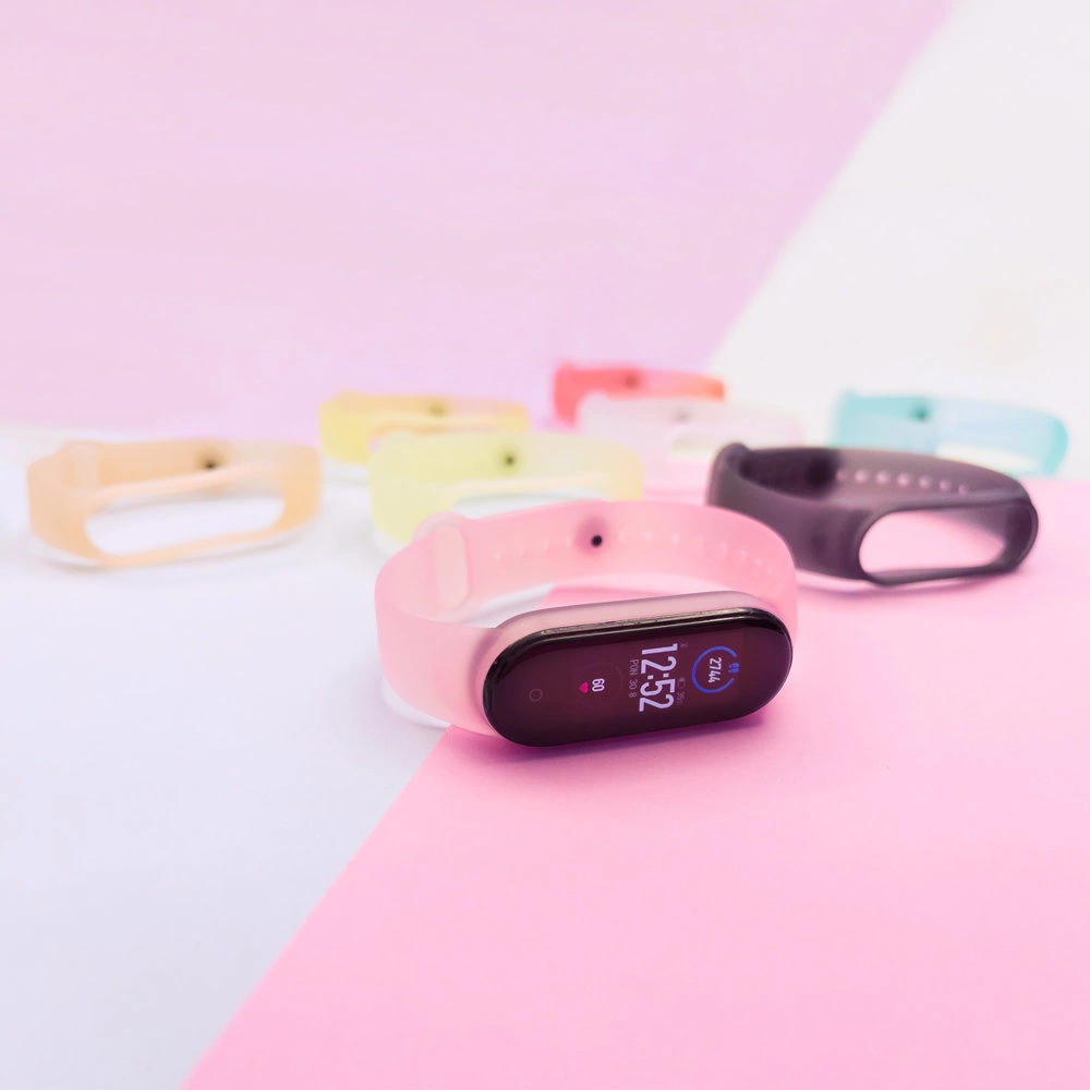 Silicone strap for Xiaomi Mi Band 5 / 6 wristband strap - goldeng