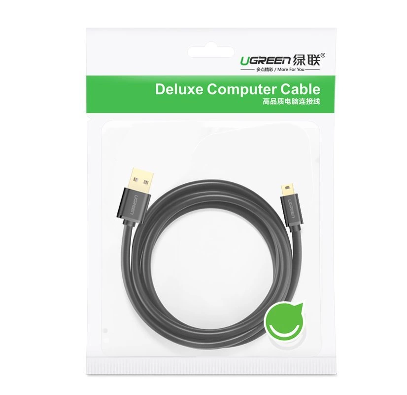 [ON RETURN] Ugreen cable USB - mini USB cable 480 Mbps 3 m black (US132 10386)eng