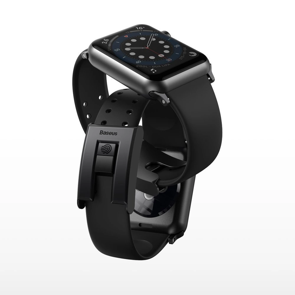 Baseus Slip-Thru strap band bracelet for Apple Watch 3/4/5/6/SE 38mm/40mm black (LBWSE-01)eng