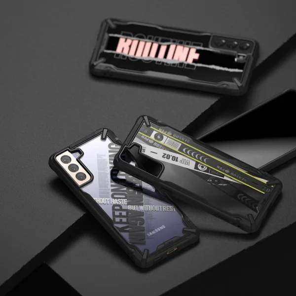 Ringke Fusion X Design durable PC Case with TPU Bumper for Samsung Galaxy S21+ 5G (S21 Plus 5G) black (Cross) (XDSG0053)eng