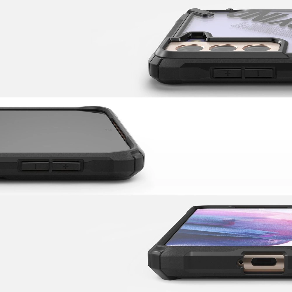 Ringke Fusion X Design durable PC Case with TPU Bumper for Samsung Galaxy S21+ 5G (S21 Plus 5G) black (Routine) (XDSG0054)eng