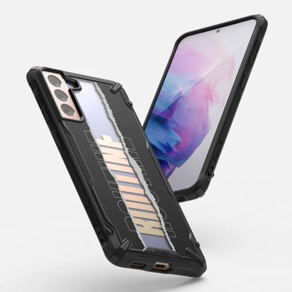 Ringke Fusion X Design durable PC Case with TPU Bumper for Samsung Galaxy S21+ 5G (S21 Plus 5G) black (Routine) (XDSG0054)eng