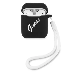 Guess GUACA2LSVSBW AirPods cover black/white Silicone Vintageeng