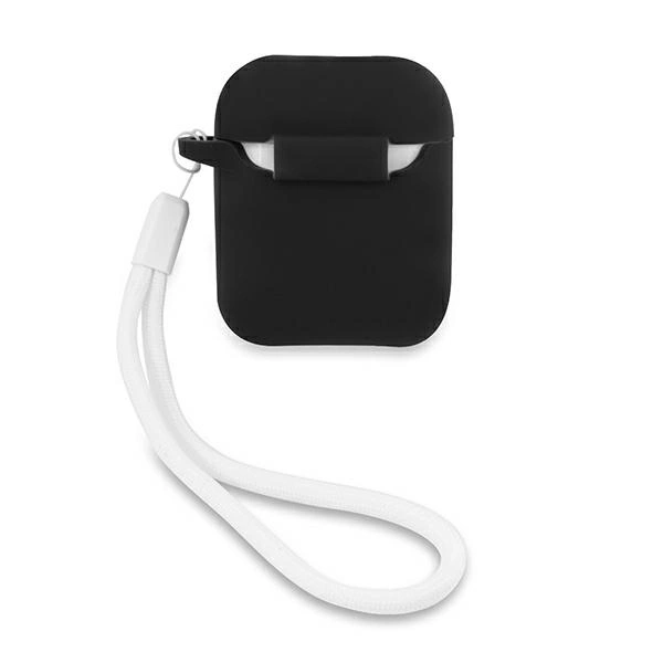Guess GUACA2LSVSBW AirPods cover black/white Silicone Vintageeng