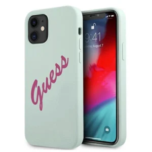 Guess GUHCP12SLSVSBF iPhone 12 mini 5.4" blue fuchsia/blue fuschia hardcase Silicone Vintageeng