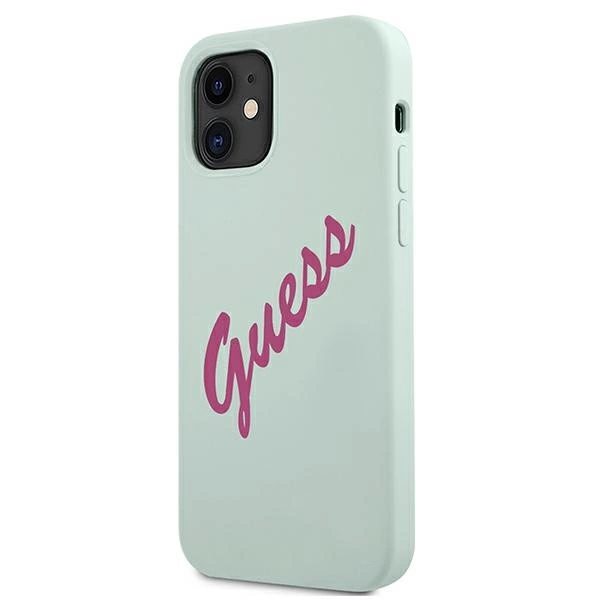 Guess GUHCP12SLSVSBF iPhone 12 mini 5.4" blue fuchsia/blue fuschia hardcase Silicone Vintageeng